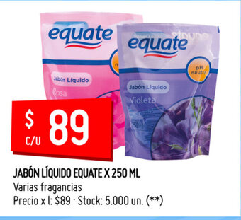 Changomas Jabón Liquido Equate x 250ml oferta