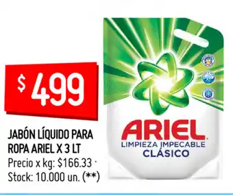 Changomas Ariel Jabón Liquido Para Ropa x 3lt oferta