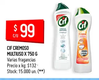 Changomas CIF Cremoso Multiuso x 750g oferta