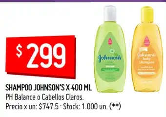Changomas Shampoo Johnson's x 400ml oferta
