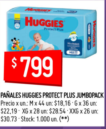 Changomas Pañales Huggies Protect Plus Jumbopack oferta