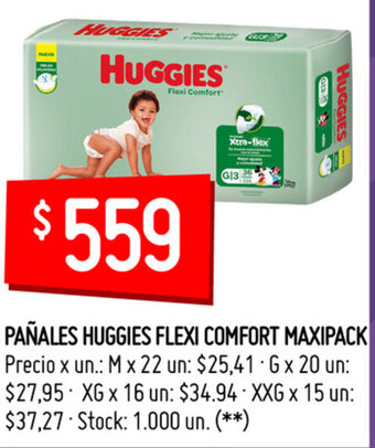 Changomas Huggies Pañales Flexi Comfort Maxipack oferta