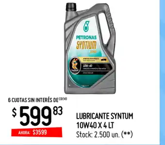Changomas Lubricante Syntum 10w40 x 4lt oferta
