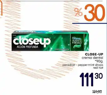 Supermercados Monarca Close-up Crema Dental Pradice - Peppermint Drops Red Hot 90g oferta
