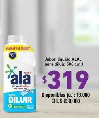 Cooperativa Obrera Jabón Liquido Ala Para Diluir 500cm3 oferta