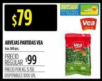 Supermercados Vea Arvejas Partidas Vea 500grs oferta