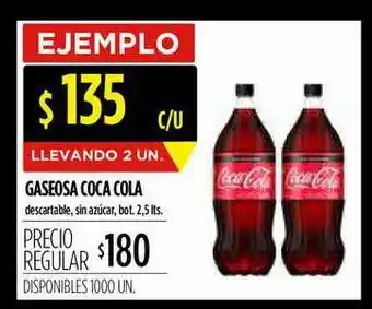 Supermercados Vea Gaseosa Coca Cola 2,5lts oferta