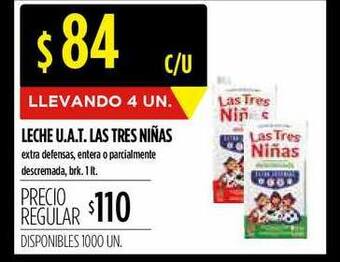 Supermercados Vea Leche U.a.t. Las Tres Niñas oferta