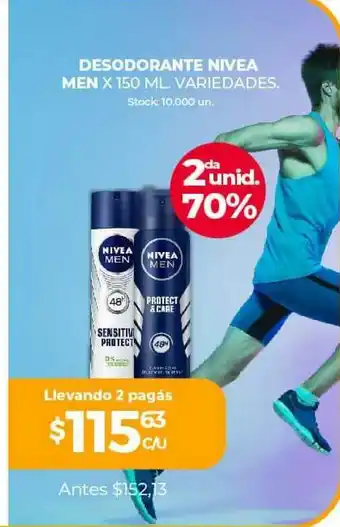 Supermercados Tadicor Desodorante Nivea Men x 150ml oferta