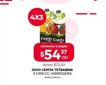 Supermercados Tadicor Jugo Cepita Tetrabrik x 1.000cc oferta