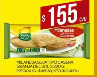 Supermercados DIA Milanesa Soja Tipo Casera Granja Del Sol x 330g oferta