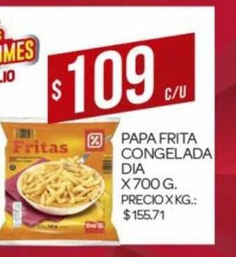Supermercados DIA Papa Frita Congelada Dia x 700g oferta