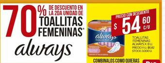 Supermercados DIA Toallitas Femeninas Always x 8 u oferta