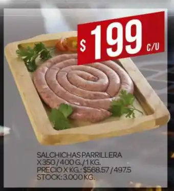 Supermercados DIA Salchichas Parrillera x 350/ 400g / 1kg oferta