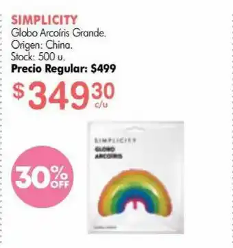 Simplicity Globo Arcoíris Grande 30% Off