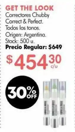 Simplicity Get Th Look Correctores Chubby Correct & Perfect 30% Off oferta