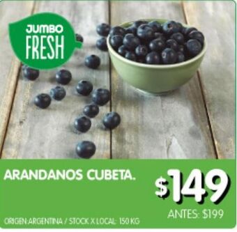 Jumbo Arándanos cubeta oferta