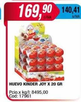 Maxiconsumo Huevo kinder joy oferta