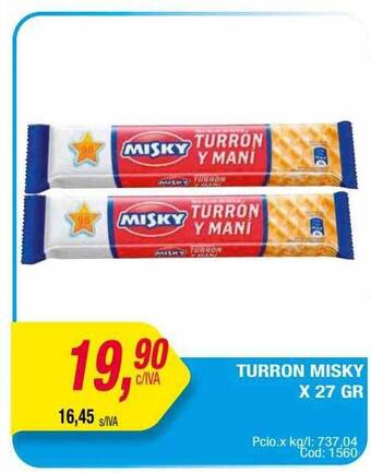 Maxiconsumo Turron misky oferta
