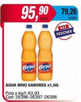 Maxiconsumo Agua brio sabores oferta