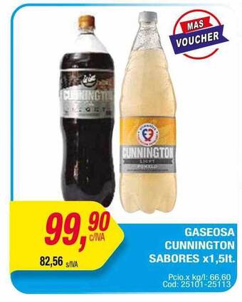 Maxiconsumo Gaseosa cunnington sabores oferta