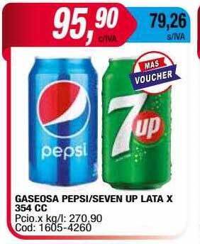 Maxiconsumo Gaseosa pepsi seven up oferta