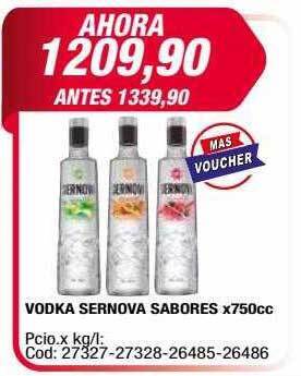 Maxiconsumo Vodka sernova sabores oferta