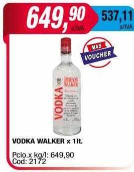 Maxiconsumo Vodka walker oferta