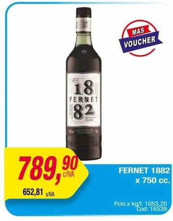 Maxiconsumo Fernet 1882 oferta