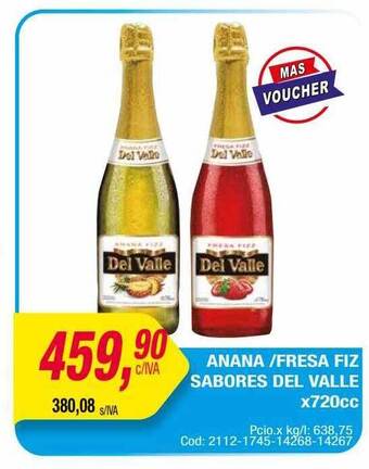 Maxiconsumo Anana fresa fiz sabores del valle oferta