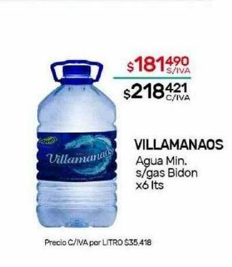 Nini Mayorista Villamanaos agua min s gas bidon oferta