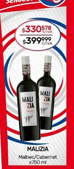 Nini Mayorista Malizia malbec cabernet oferta