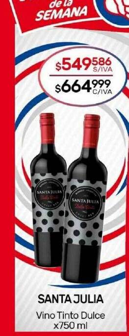 Nini Mayorista Santa julia vino tinto dulce oferta