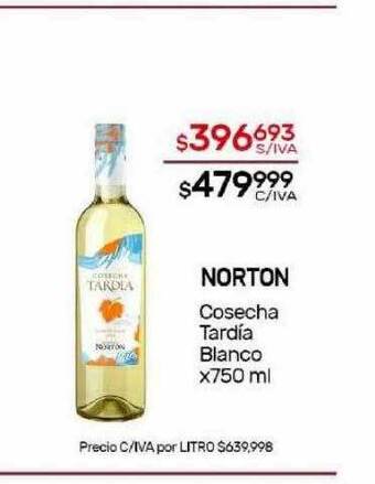 Nini Mayorista Norton cosecha tardia blanco oferta
