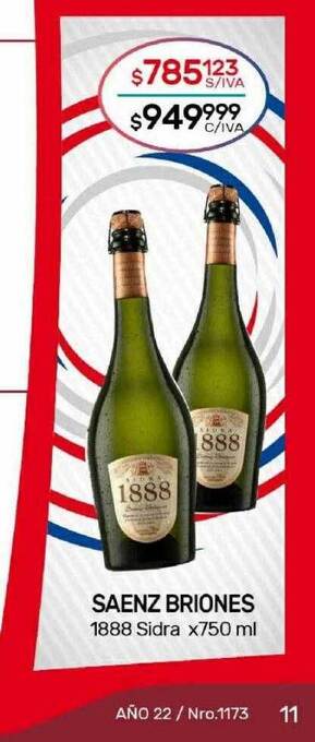 Nini Mayorista Saenz briones 1888 sidra oferta