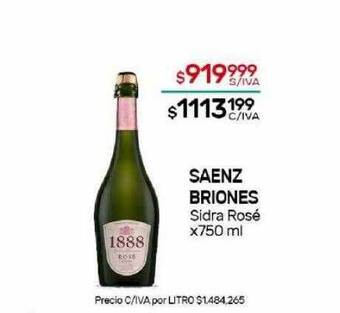 Nini Mayorista Saenz briones sidra rosé oferta