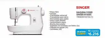 Maquina coser singer m1605c singer