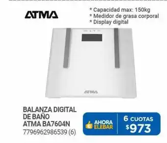 Punto Blu Balanza digital de baño atma ba7604n oferta
