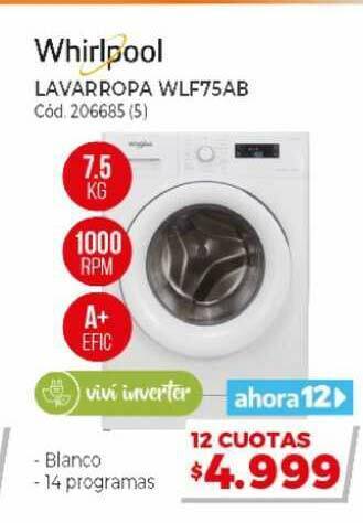 Naldo Lombardi Whirlpool Lavarropa Wlf75ab oferta