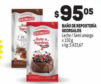 Makro Baño De Repostería Georgalos Leche Semi Amargo x 150g oferta
