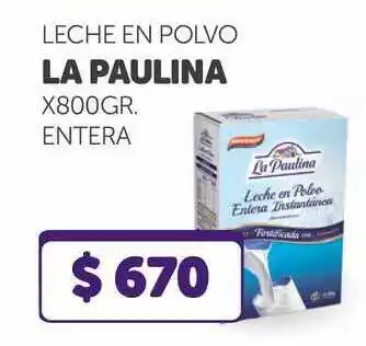 La Gallega Supermercados Leche En Polvo La Paulina x 800gr oferta