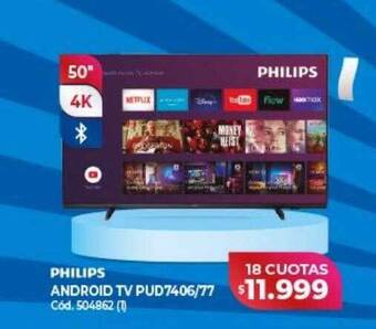 Naldo Lombardi Philips android tv pud7406 77 oferta