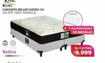 Naldo Lombardi King koil conjuto bellini 140x190cm oferta