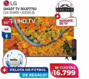 Naldo Lombardi Lg smart tv 50up7750 oferta