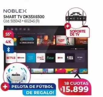 Naldo Lombardi Noblex smart tv dk55x6500 oferta