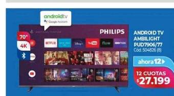 Naldo Lombardi Android tv ambilight pud7906 77 oferta