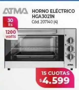 Naldo Lombardi Atma horno eléctrico hga3021n oferta