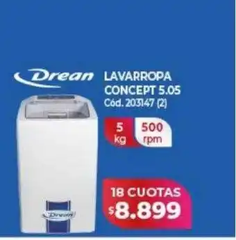 Naldo Lombardi Lavarropa concept 5.05 drean oferta