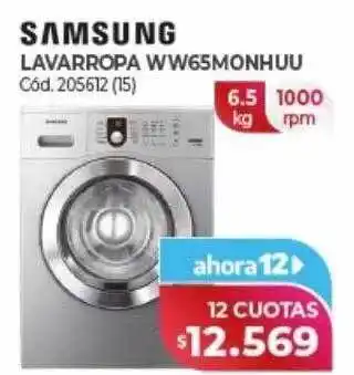Naldo Lombardi Samsung lavarropa ww65monhuu oferta