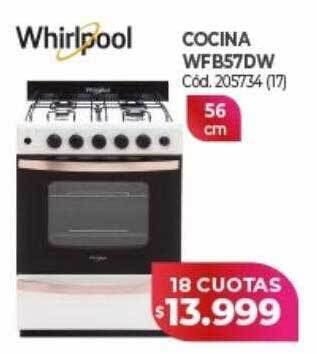 Naldo Lombardi Whirlpool cocina wfb57dw oferta